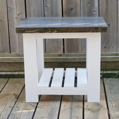 pine table black and white