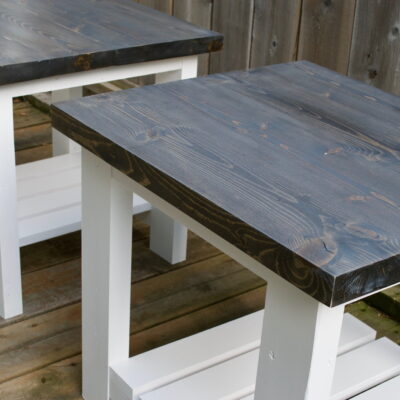 b&w pine side tables