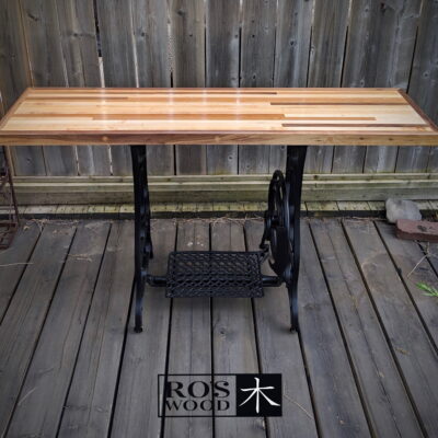 Hardwood Block Console Table / Desk